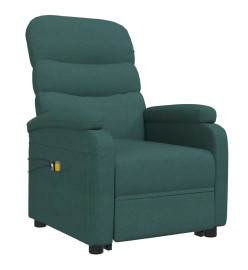 Fauteuil de massage Vert foncé Tissu