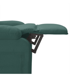 Fauteuil de massage Vert foncé Tissu