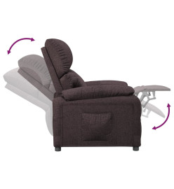 Fauteuil inclinable Marron foncé Tissu