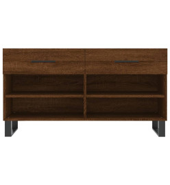 Banc à chaussures chêne marron 102x35x55 cm bois d'ingénierie