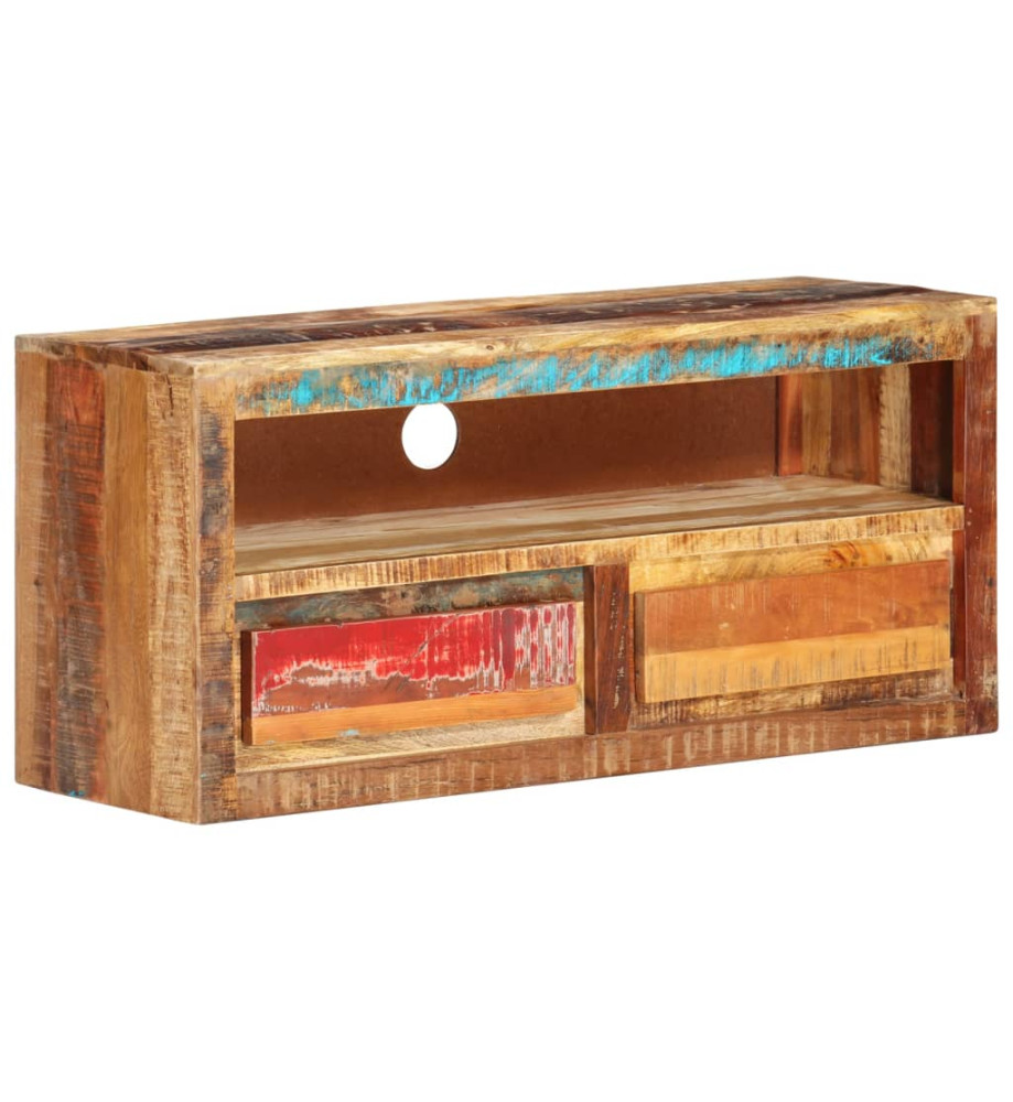 Meuble TV 88x30x40 cm Bois massif de récupération