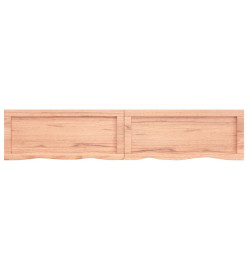 Étagère murale marron clair 140x30x6cm bois chêne massif traité