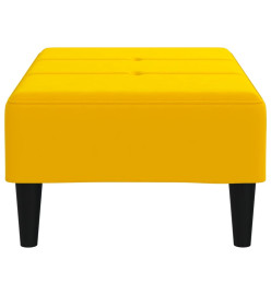 Repose-pied Jaune 78x56x32 cm Velours