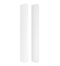 Tête de lit avec oreilles Blanc 163x16x118/128 cm Similicuir