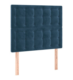Têtes de lit 2 pcs Bleu foncé 80x5x78/88 cm Velours