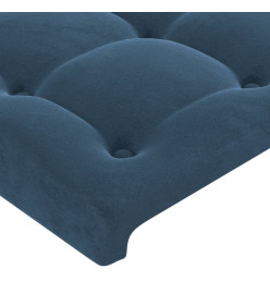 Têtes de lit 2 pcs Bleu foncé 80x5x78/88 cm Velours