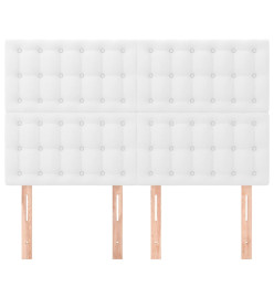 Têtes de lit 4 pcs Blanc 72x5x78/88 cm Similicuir
