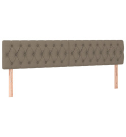 Lit à sommier tapissier avec matelas Taupe 180x200 cm Tissu