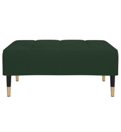 Repose-pied Vert foncé 78x56x32 cm Velours