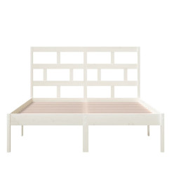 Cadre de lit Blanc Bois massif 150x200 cm Très grand