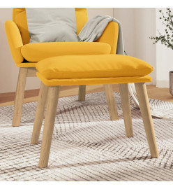 Repose-pied Jaune moutarde 45x29,5x35 cm Velours