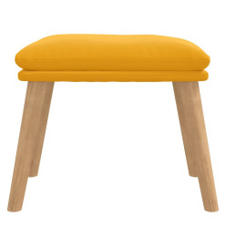 Repose-pied Jaune moutarde 45x29,5x35 cm Velours