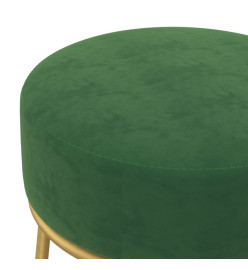 Tabouret rond Vert Velours