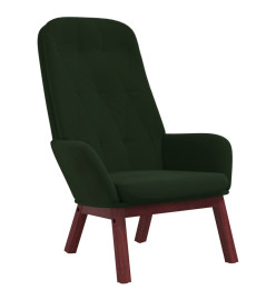 Chaise de relaxation Vert foncé Velours