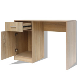 Bureau avec tiroir et placard 100 x 40 x 73 cm Chêne