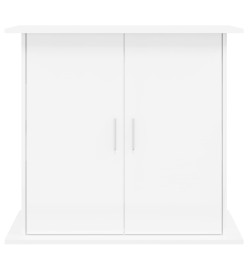 Support d'aquarium blanc brillant 81x36x73 cm bois d'ingénierie