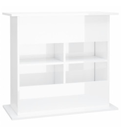 Support d'aquarium blanc brillant 81x36x73 cm bois d'ingénierie