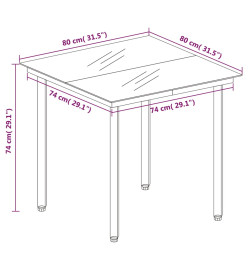 Ensemble de salle à manger de jardin 3 pcs Gris