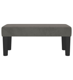 Banc Gris foncé 70x30x30 cm Velours