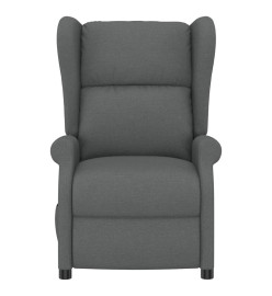 Fauteuil inclinable électrique à oreilles gris foncé tissu