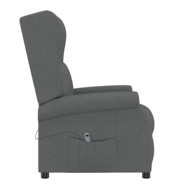 Fauteuil inclinable électrique à oreilles gris foncé tissu