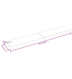 Dessus de table bois chêne massif non traité bordure assortie