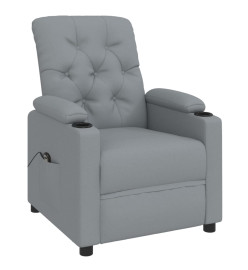 Fauteuil inclinable électrique Gris clair Tissu