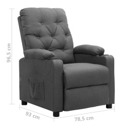 Fauteuil inclinable Gris clair Tissu