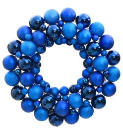 Couronne de Noël bleu 45 cm polystyrène