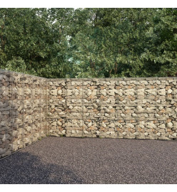 Mur à gabion avec couvercles Acier galvanisé 600 x 30 x 200 cm