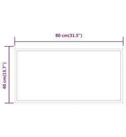 Miroir de salle de bain à LED 40x80 cm