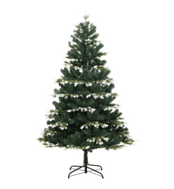 Sapin de Noël artificiel à charnières avec neige floquée 150 cm