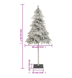 Sapin de Noël artificiel avec neige floquée 210 cm