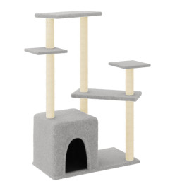 Arbre à chat avec griffoirs en sisal gris clair 107,5 cm