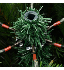 Sapin de Noël artificiel à charnières avec neige floquée 150 cm