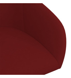 Chaises à manger pivotantes lot de 4 rouge bordeaux velours