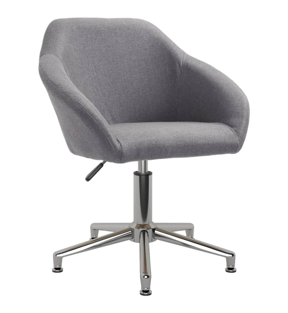 Chaise pivotante de bureau Gris clair Tissu