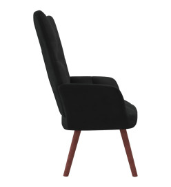 Chaise de relaxation Noir Velours