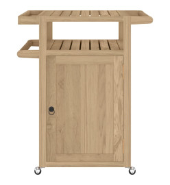 Chariot de bar 70x50x90 cm bois de teck massif