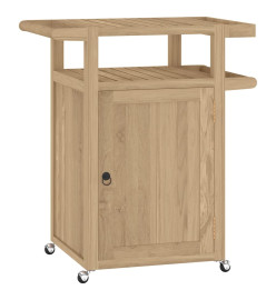 Chariot de bar 70x50x90 cm bois de teck massif