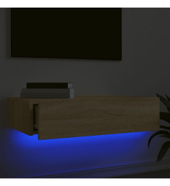 Meuble TV avec éclairage LED chêne sonoma 60x35x15,5 cm