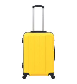 Valise rigide 3 pcs Jaune ABS