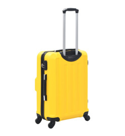 Valise rigide 3 pcs Jaune ABS