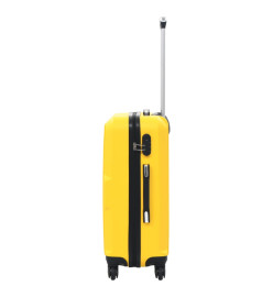 Valise rigide 3 pcs Jaune ABS