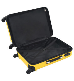 Valise rigide 3 pcs Jaune ABS