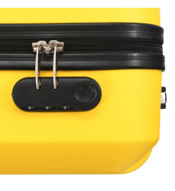 Valise rigide 3 pcs Jaune ABS