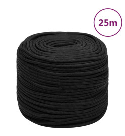 Corde de bateau Noir complet 8 mm 25 m Polypropylène