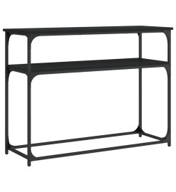 Table console noir 100x35,5x75 cm bois d'ingénierie