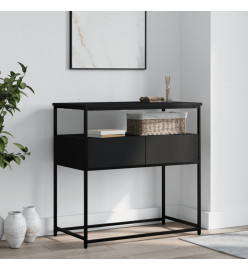 Table console noir 75x40x75 cm bois d'ingénierie