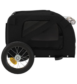 Remorque de vélo pour chien noir tissu oxford et fer